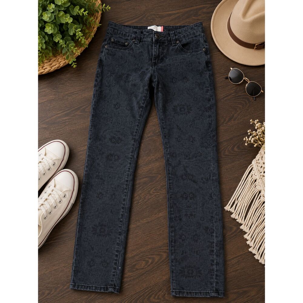 Cabi Womens Skinny Floral Lace Print Jeans Size 4 (29x28) (632m)
